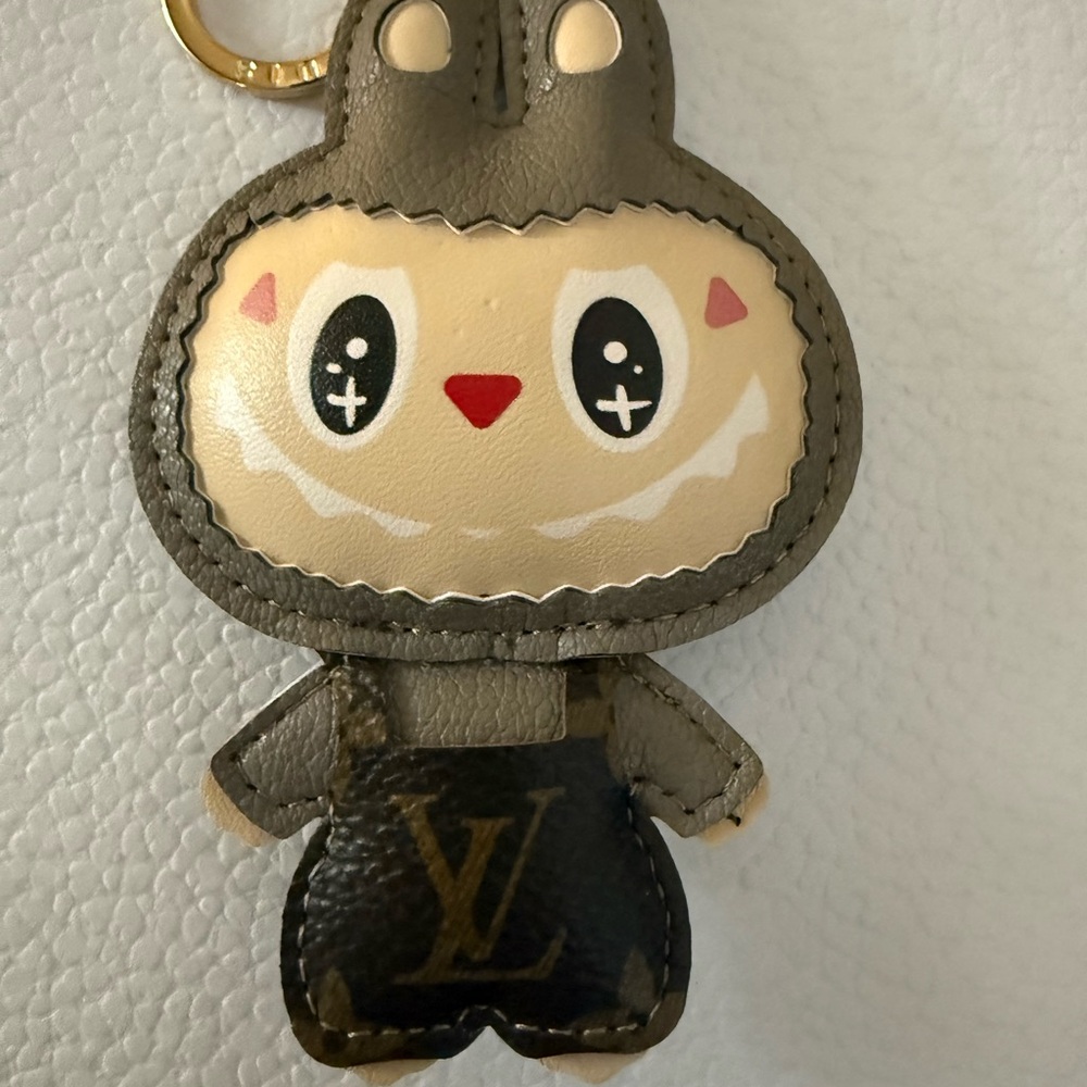 New Upcycled labubu Louis Vuitton Character Keychain - Picture 2 of 4